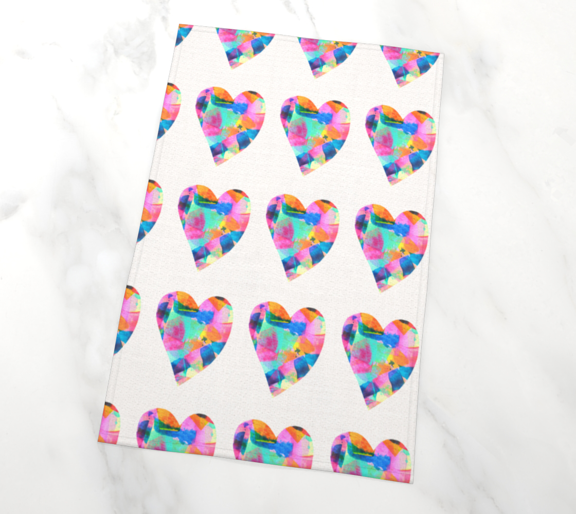 Radiant Hearts Multi- Teatowel