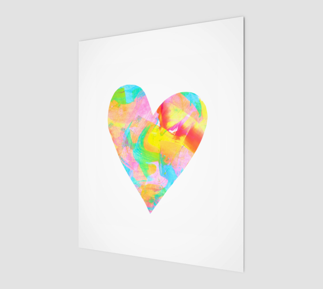 Radiant Heart 3- Joyful Collage Print 8" x 10"