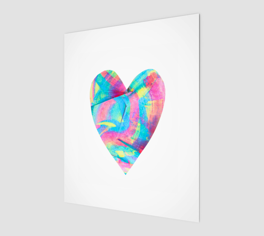 Radiant Hearts 2- Joyful Collage Print 8" x 10"