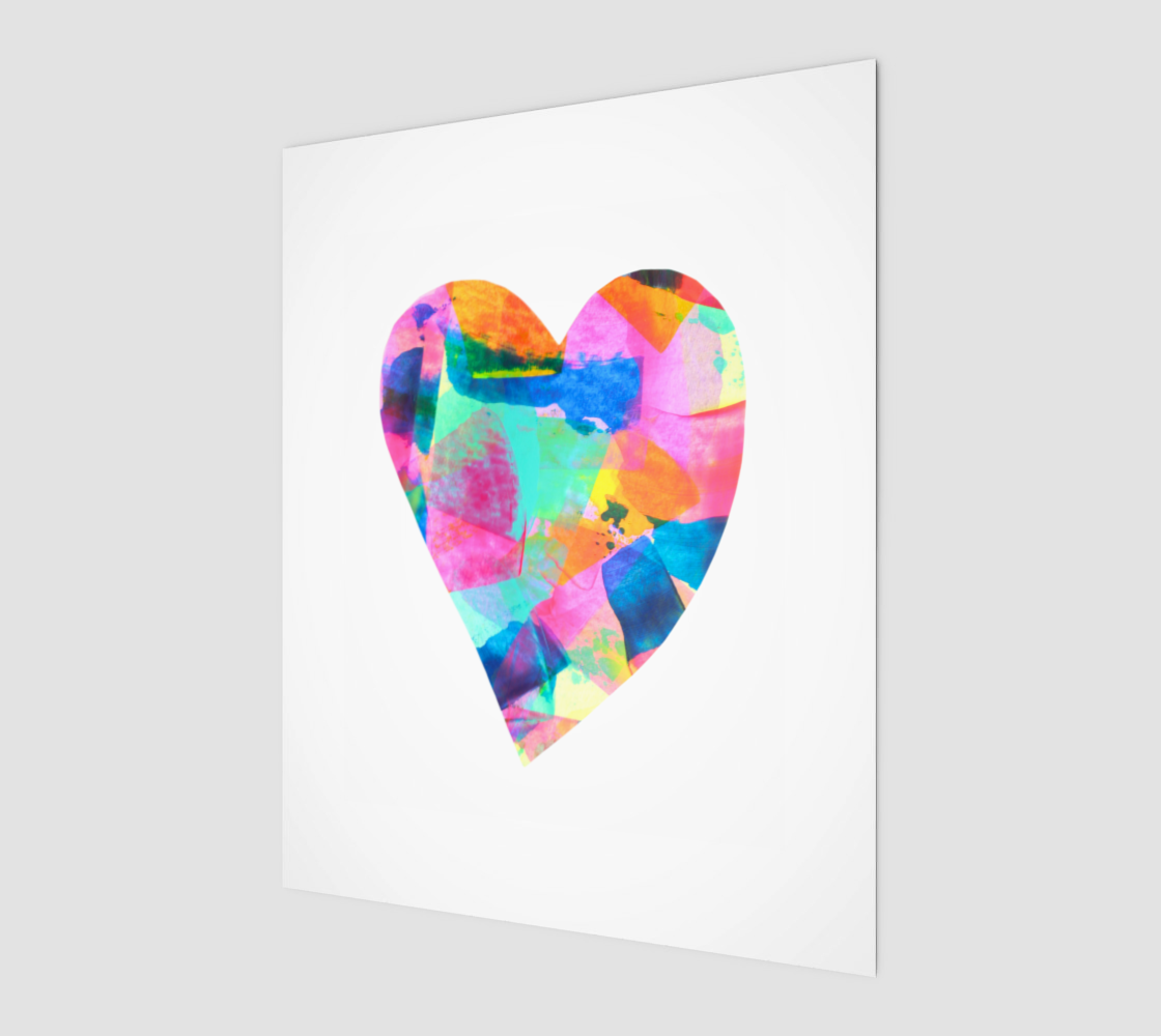 Radiant Hearts 1- Joyful Collage Print 8" x 10"