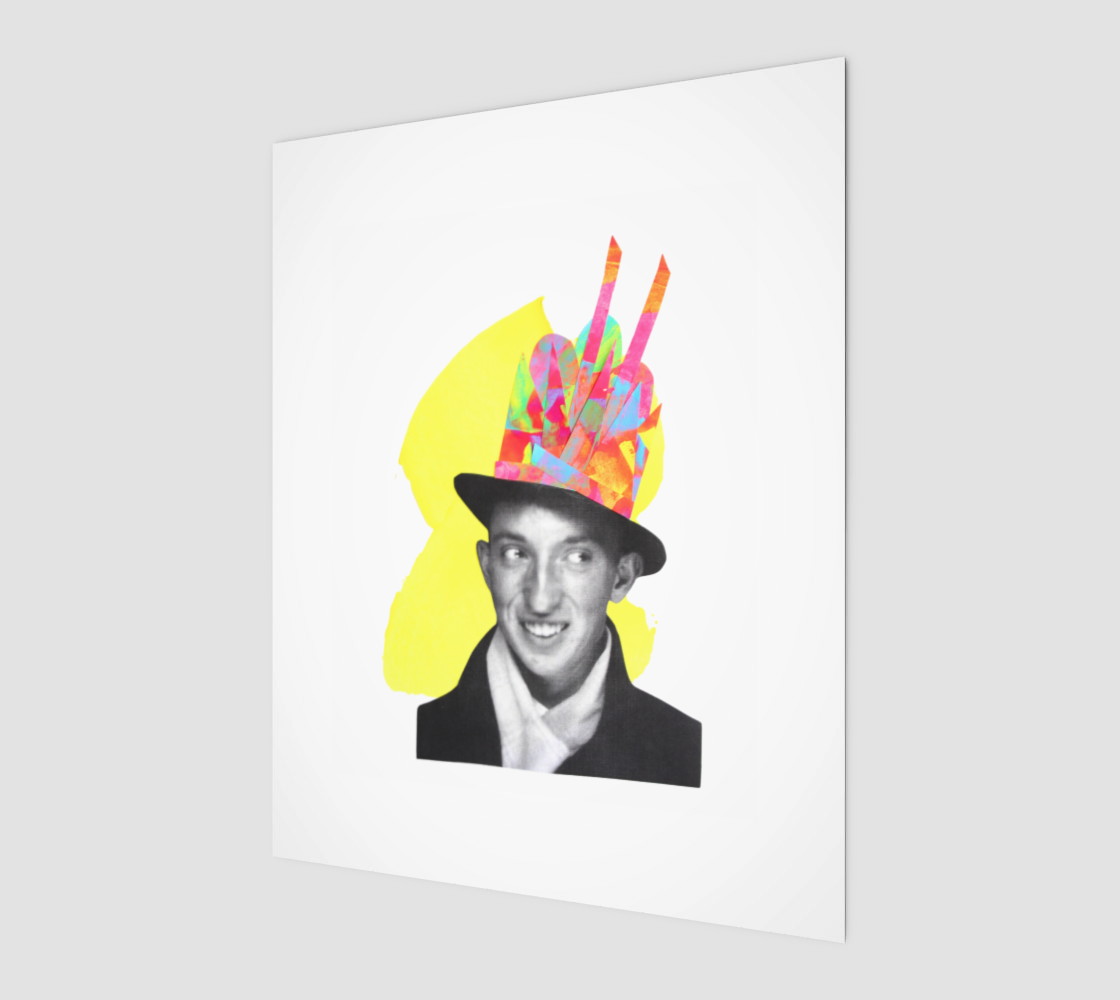 Golden Days 2– Vintage Portrait with Paper Crown Print 8" x 10"