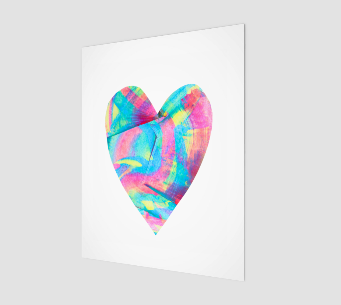 Radiant Hearts 2- Joyful Collage Print 11" x 14"