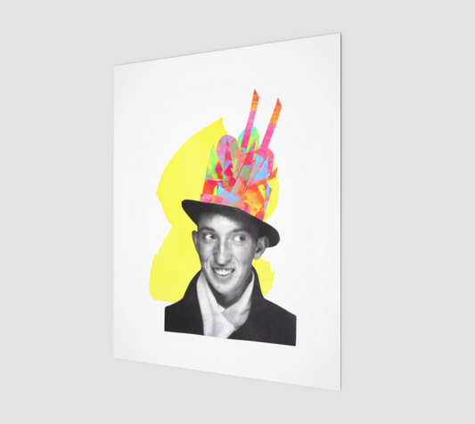 Golden Days 2- Vintage Portrait With Paper Crown Print 11" x 14"